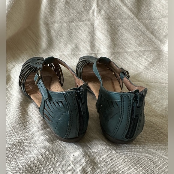 Women's Green Leather Rockport Sandals Size 6.5 Comfort Shoes - Picture 3 of 7